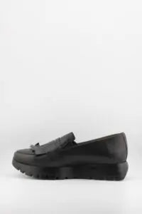 Wonders Chunky Sole Leather Fringe Loafers